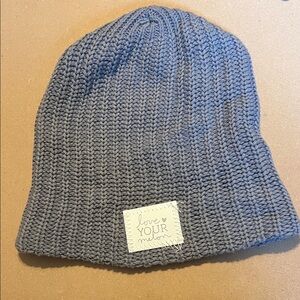 Love Your Melon Classic Knit Hat in Light Gray